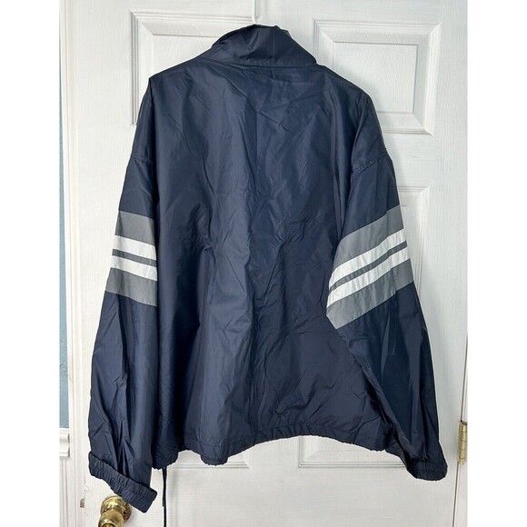 USA Olympic Windbreaker Mens XL Half Zip Pullover Navy Grey White Stripe Track - Picture 7 of 7